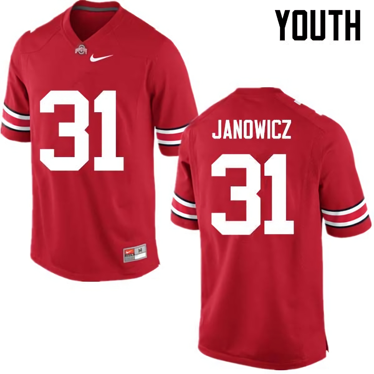 Vic Janowicz Ohio State Buckeyes Youth NCAA #31 Nike Red College Stitched Football Jersey FET7556NT